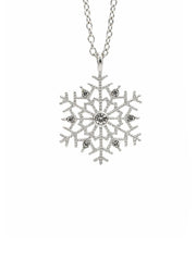 CTRL WORLD Silver Snowflake Pendant Necklace