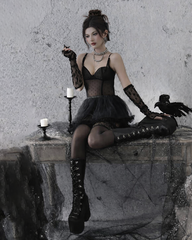 Gothic Platform Lace-Up Boots