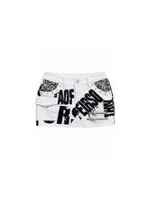 CTRL WORLD Industrial Letter Print Cargo Mini Skirt