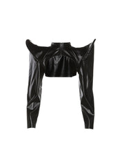 CTRL WORLD Phantom Armor Leather Bolero Jacket