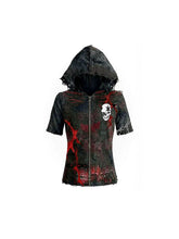 CTRL WORLD Skull Blaze Short Sleeve Hooded Jacket(pre-sale)