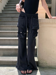CTRL WORLD Low-rise Cargo Flare Pants