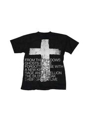 CTRL WORLD "RAGE" Cross Print Vintage T-Shirt