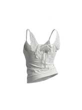 CTRL WORLD "LIGHT" Angel Wings Lace-Up Camisole Top