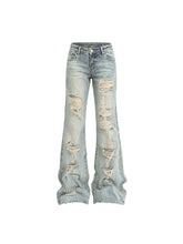 CTRL WORLD Winged Ruin Flare Denim Jeans
