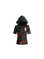 CTRL WORLD Skull Blaze Short Sleeve Hooded Jacket(pre-sale)