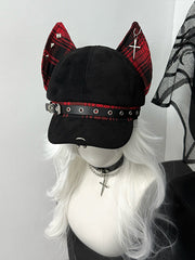 CTRL WORLD Doberman Ear Buckle Strap Beret Hat