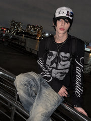 CTRL WORLD Dark Vision Graphic Long Sleeve Top