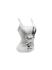 CTRL WORLD Graphic Print Racerback Tank Top