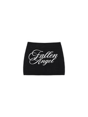 CTRL WORLD Fallen Wing Script Mini Skirt