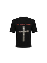 CTRL WORLD "Part of the Plan" Studded Cross T-Shirt