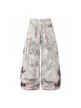 CTRL WORLD Ashstorm Flame Wide-Leg Cargo Jeans