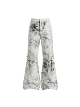 CTRL WORLD Marble Ruin Strap Flare Pants