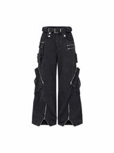 CTRL WORLD Shadow Utility Cargo Wide Leg Jeans