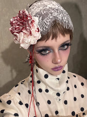 Blood Rose Phantom Halloween Headpiece