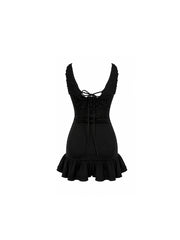 CTRL WORLD Angel Wing Lace Ruffle Cami Dress