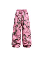 CTRL WORLD Pink Phantom Forest Wide-Leg Cargo Pants