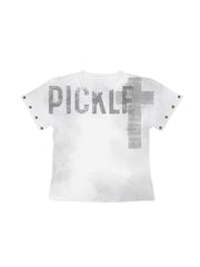 CTRL WORLD Gothic Graphic Rivet Baby Tee