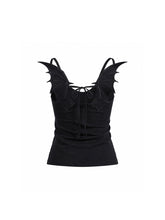 CTRL WORLD "SHADOW" Devil Wing Back Tie-Up Tank Top