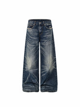 CTRL WORLD Vintage Shadow Wash Wide Leg Denim Jeans