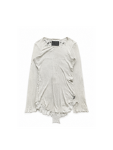 CTRL WORLD Ashen Ruin Distressed Longline Top
