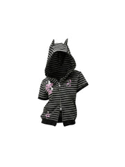 CTRL WORLD Shadow Horn Striped Zip Hooded Jacket