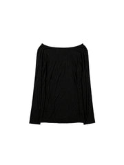 CTRL WORLD Black Fashion Graphic Long Sleeve T-Shirt with Ring Detail