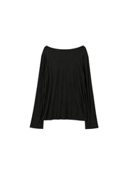 CTRL WORLD Black Skull Print Long Sleeve T-Shirt with Ring Detail