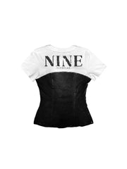 CTRL WORLD Blackout Corset Graphic Baby Tee