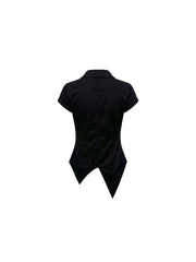 CTRL WORLD Gothic Chic Belted Shirt