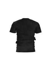 CTRL WORLD Doom Strap Studded Graphic Short Sleeve Top