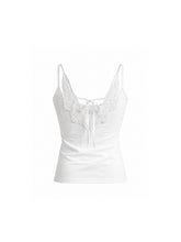CTRL WORLD "LIGHT" Angel Wings Lace-Up Camisole Top