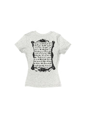 CTRL WORLD Gothic Key Graphic V-Neck Baby Tee