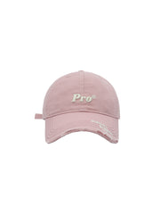 CTRL WORLD Minimalist Black Distressed Baseball Cap