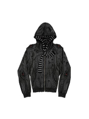 CTRL WORLD Distressed Waxed Hooded Jacket