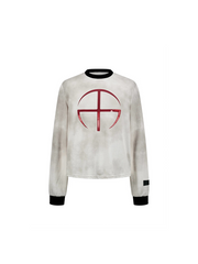CTRL WORLD Eclipse Signal Graphic Cropped Sweatshirt