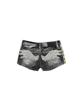 CTRL WORLD Fallen Angel Studded Low-Rise Denim Shorts
