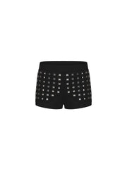 CTRL WORLD Studded Riot Grid Micro Shorts