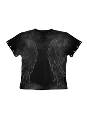 CTRL WORLD Gothic Graphic Rivet Baby Tee