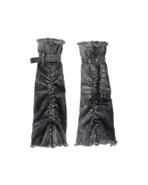 Distressed Studded Denim Leg Warmers