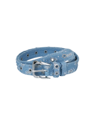 CTRL WORLD Star Eyelet Distressed Denim Belt
