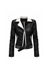 CTRL WORLD Shadow Rebel Studded Leather Biker Jacket