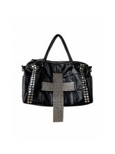 CTRL WORLD Giant Cross Studded Boston Bag