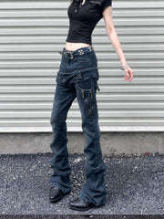 CTRL WORLD Rogue Hardware Flare Jeans