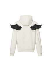 CTRL WORLD Angel Shadow Wing Zip Hoodie