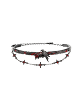 CTRL WORLD Gothic Crow & Blood Rose Choker