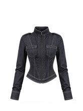 CTRL WORLD Gothic 13oz Stretch Denim Cropped Jacket