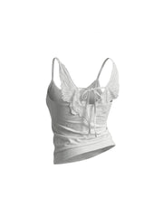 CTRL WORLD Halloween "ANGEL+SHADOW" Devil Wing Back Tie-Up Tank Top