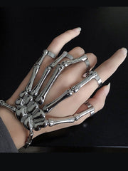 CTRL WORLD Skeleton Hand Bone Cuff Bracelet