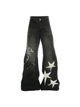CTRL WORLD "Astral Chaos" Graphic Flared Jeans
